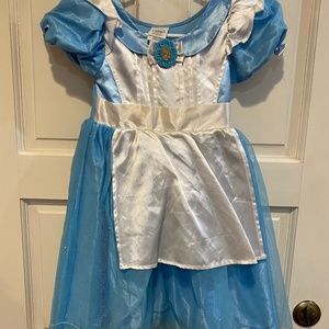 Disney Collection Alice in Wonderland Costume Dress Up Blue Play Girls Size 5/6